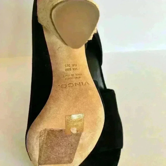 NEW! Vince Suede Percey D’Orsay Espadrille Jute Heels - Picture 6 of 7